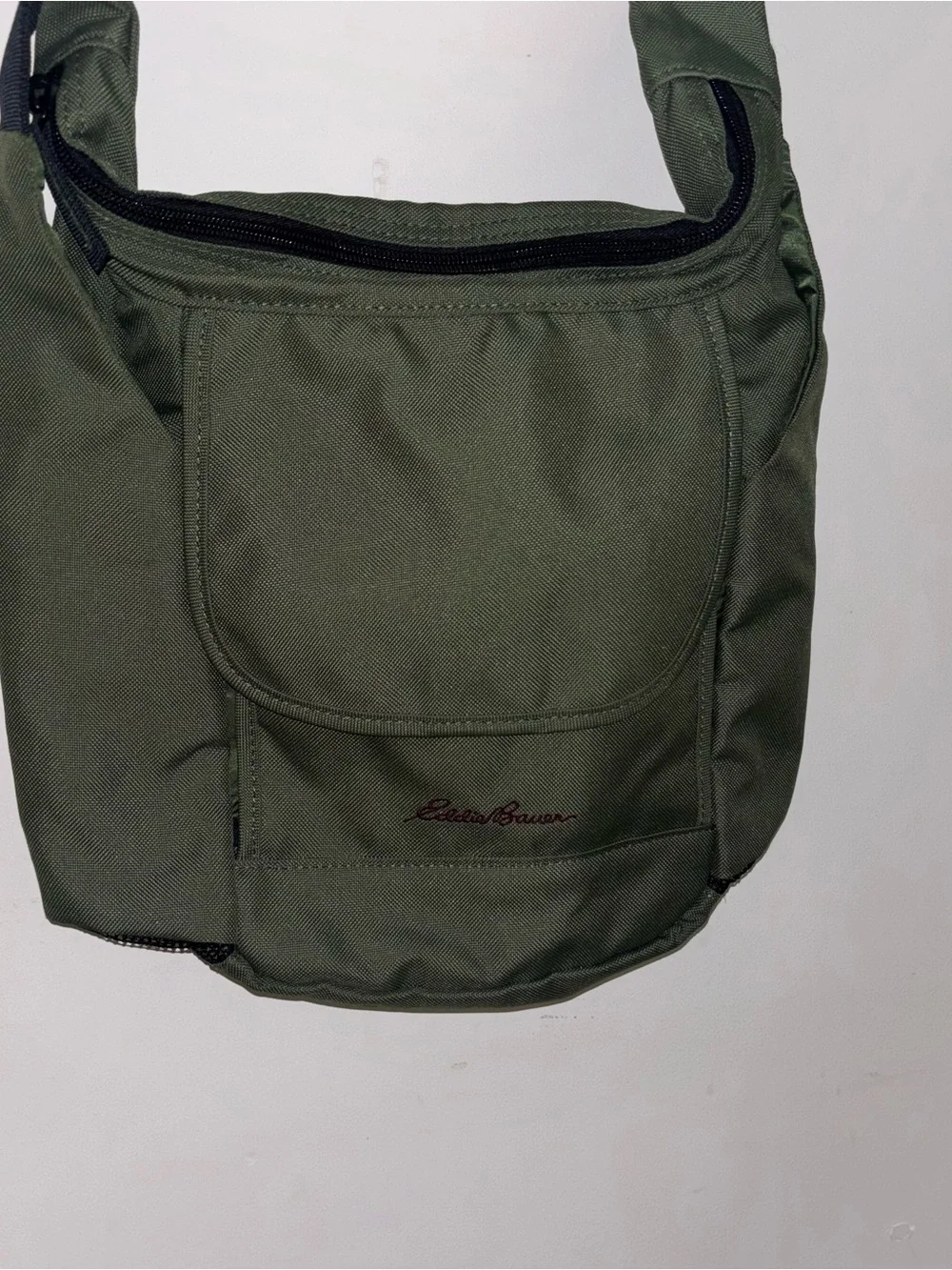 Eddie Bauer Olive Green Messenger Crossbody Bag for Men